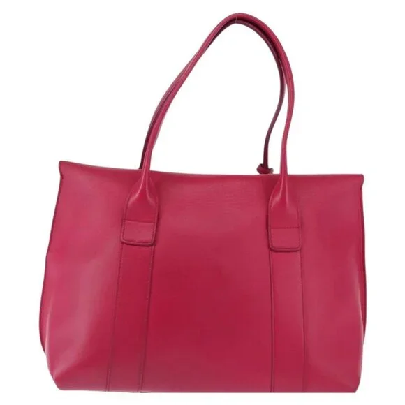 Salvatore Ferragamo Gancini Hand Bag Leather Pink Gold